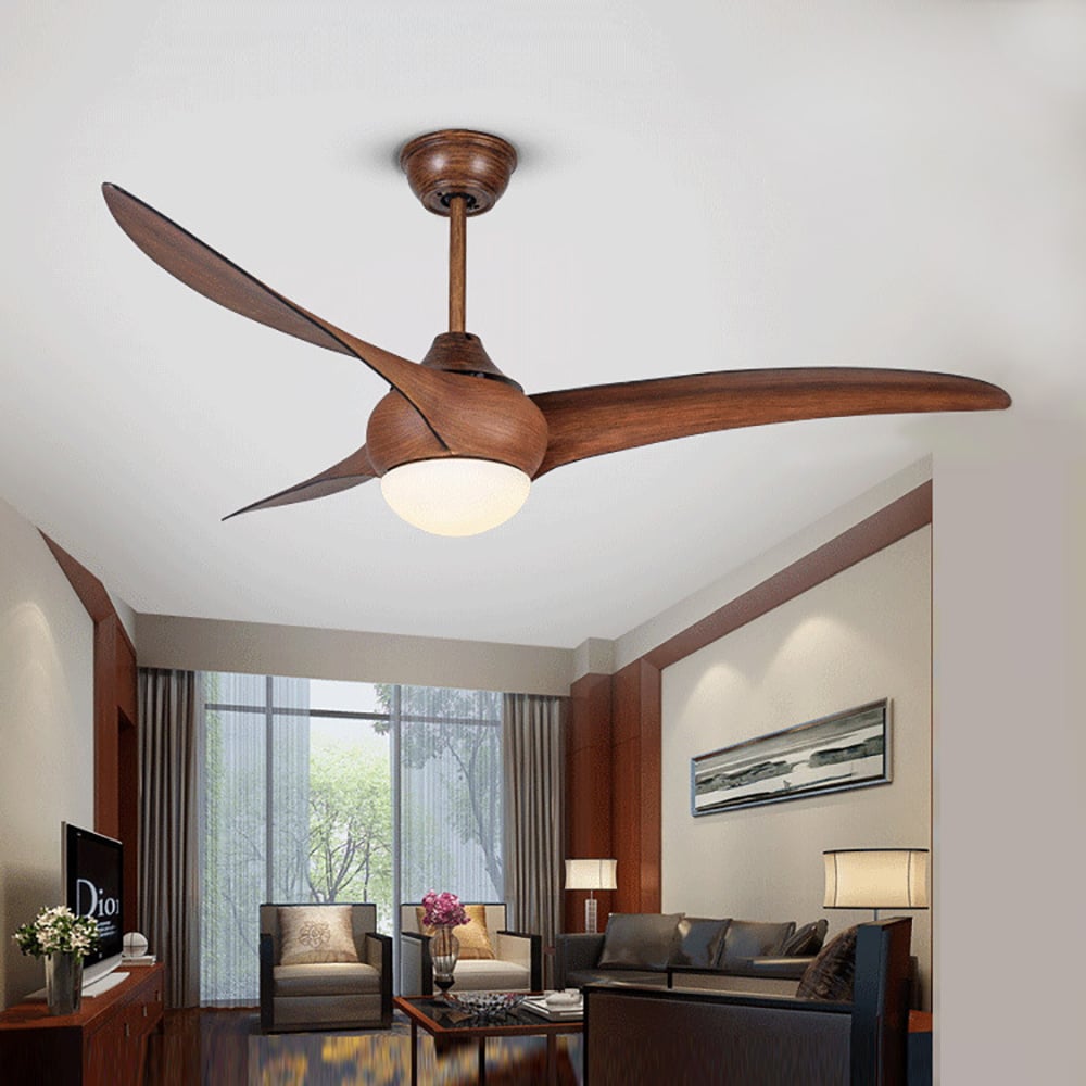 Creative Retro And Modern With LED Ceiling Fan window image