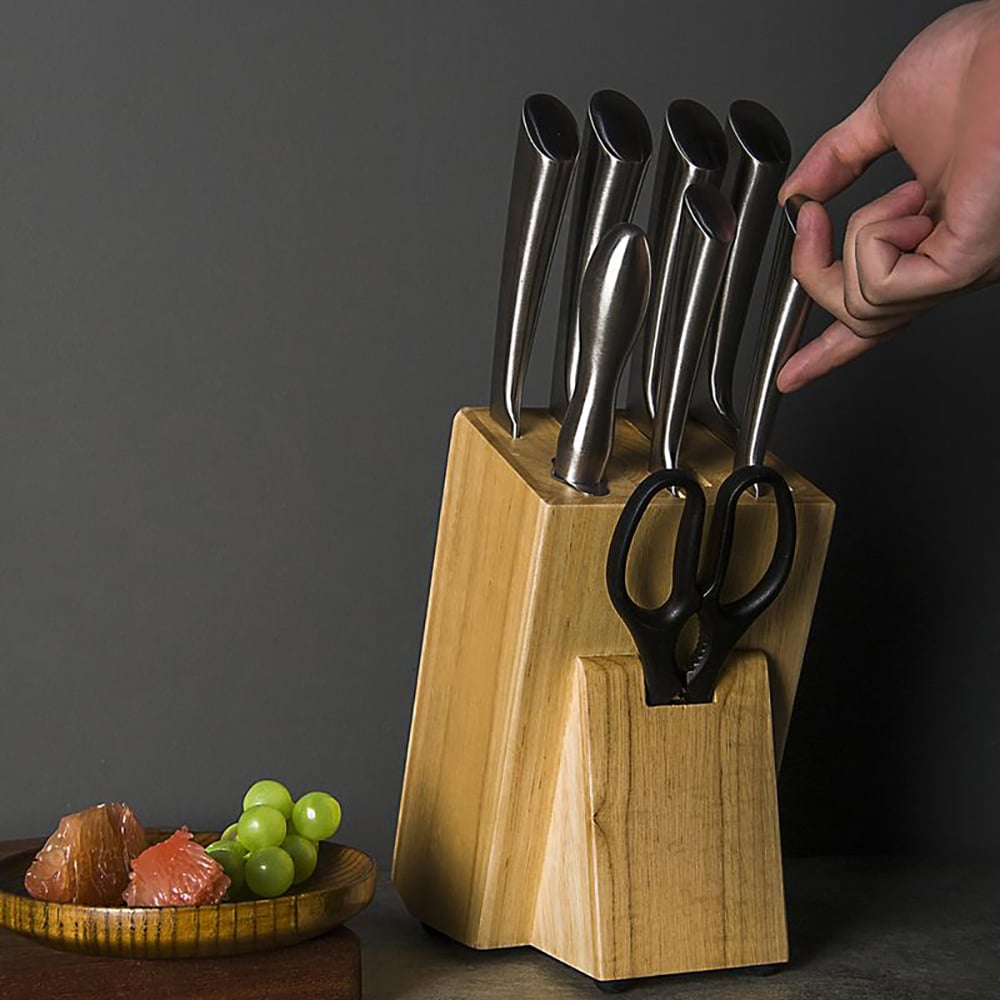 Stainless Steel 9 Piece Assorted Knife Block Set Chef's Knife Set window image