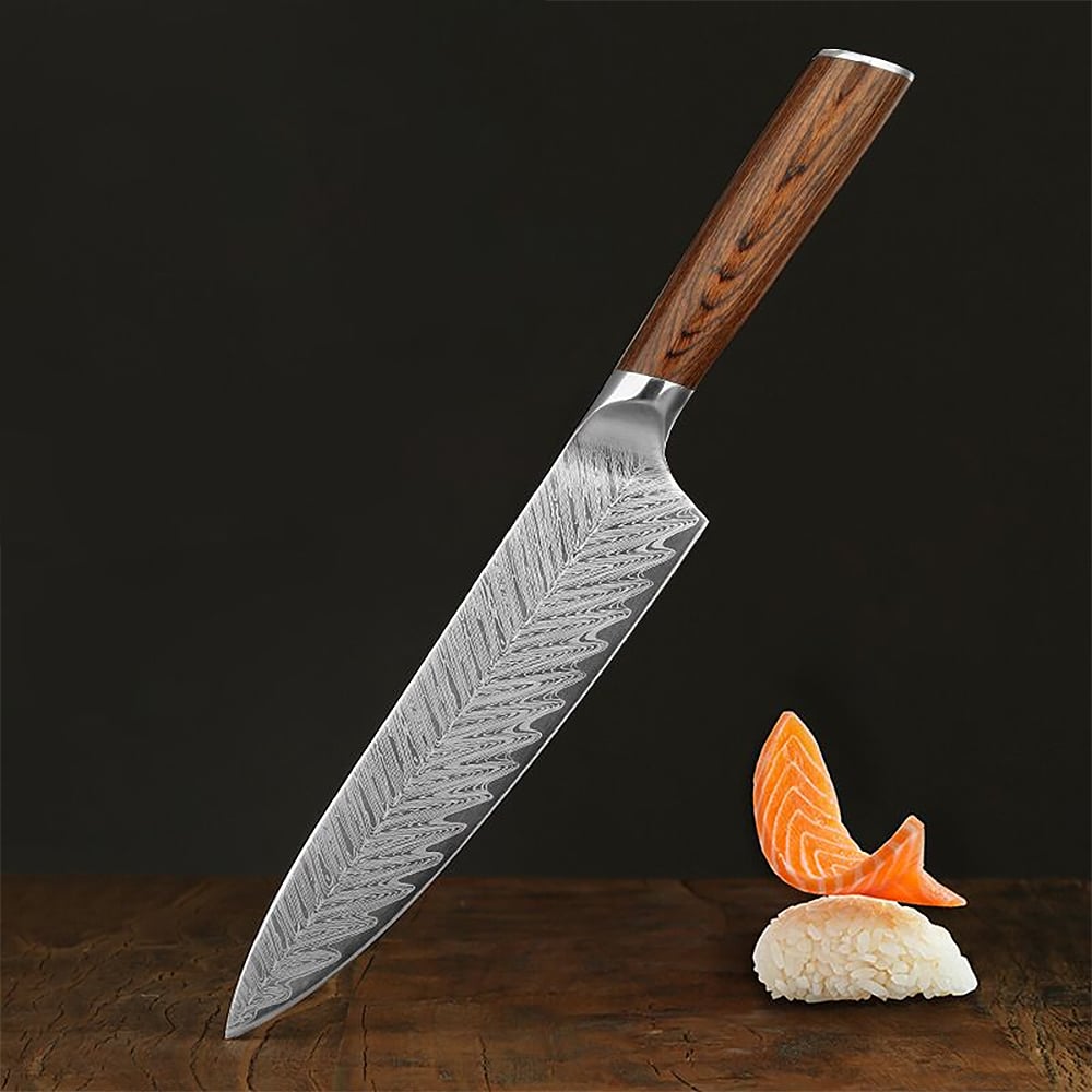 Damascus 8-inch Chef's Knife Chopping Knife Carving Knife window image