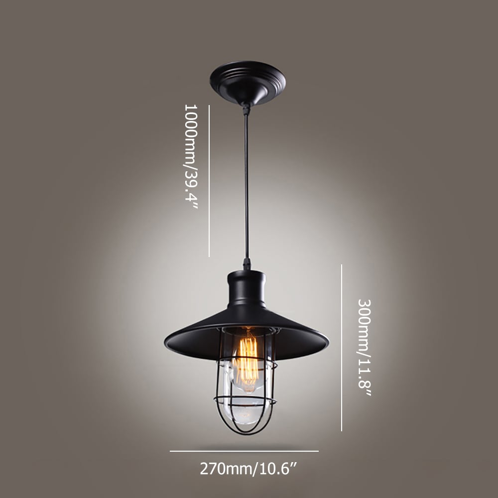 Retro Industrial Restaurant Bar Pendant Light window image