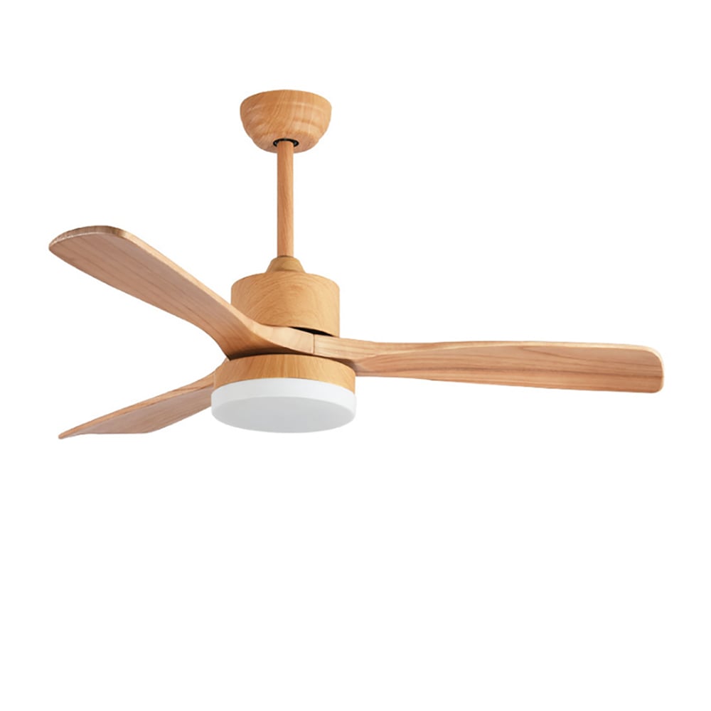Ceiling Fan Nordic Simple Dining Room Living Room Frequency Conversion Solid Wood window image