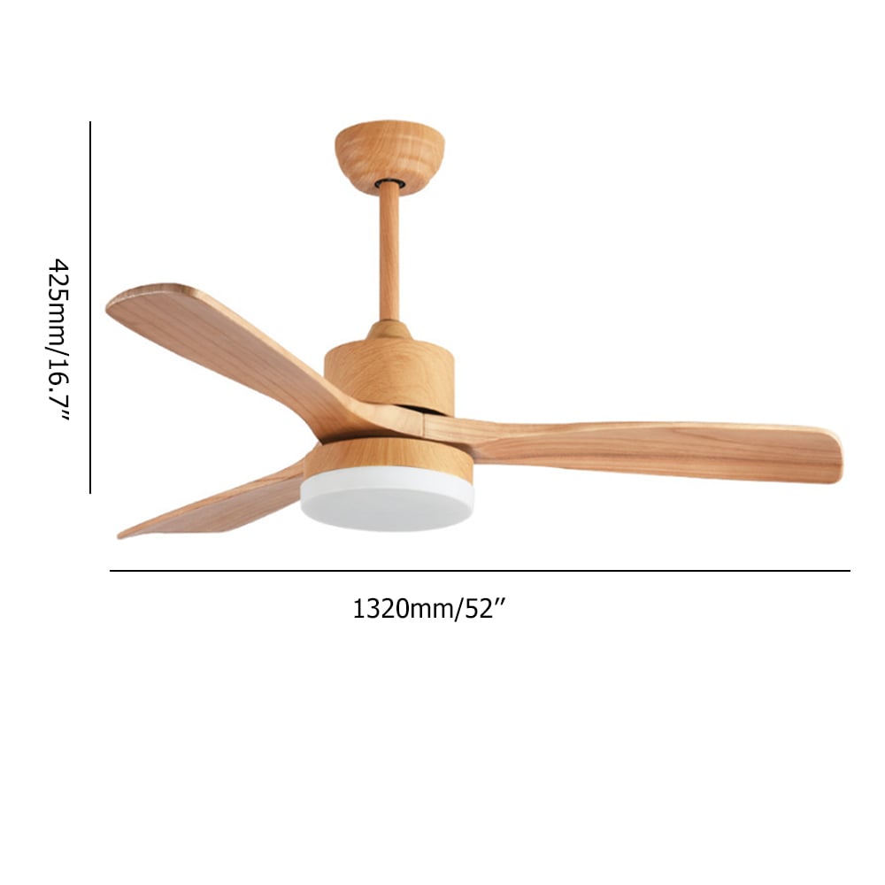 Ceiling Fan Nordic Simple Dining Room Living Room Frequency Conversion Solid Wood window image