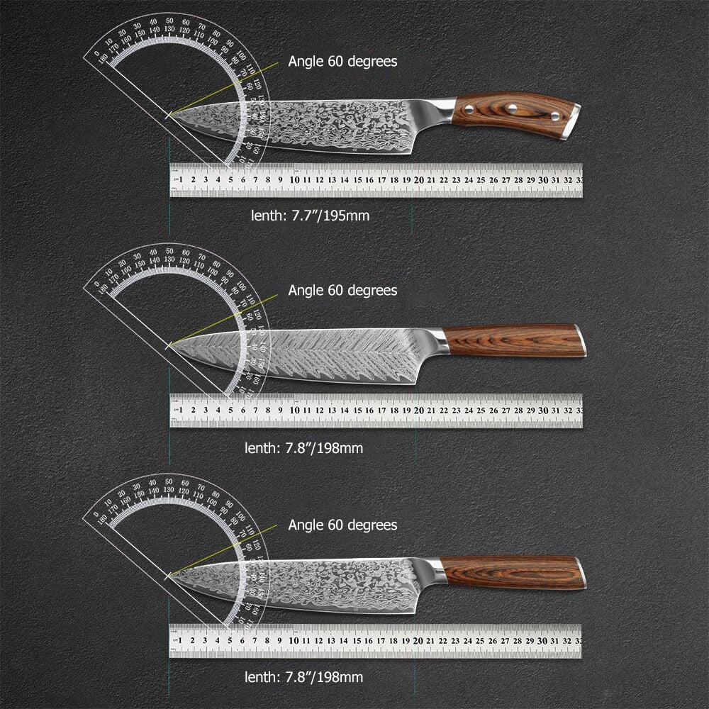 Damascus 8-inch Chef's Knife Chopping Knife Carving Knife window image