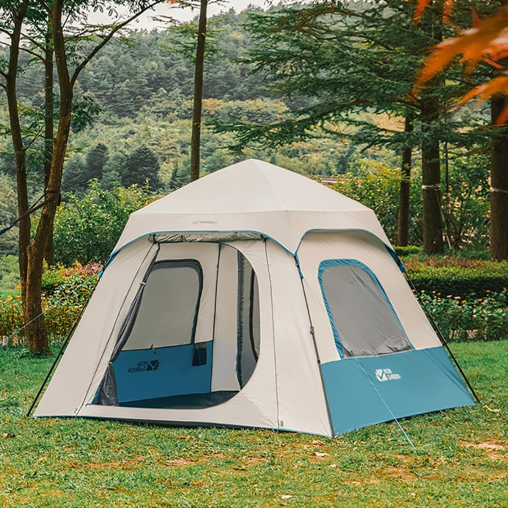 LINGDONG SPACE Vision Tente de pavillon automatique de 3-5 personnes 190T Revêtement imperméable en polyéthylène image de fenêtre