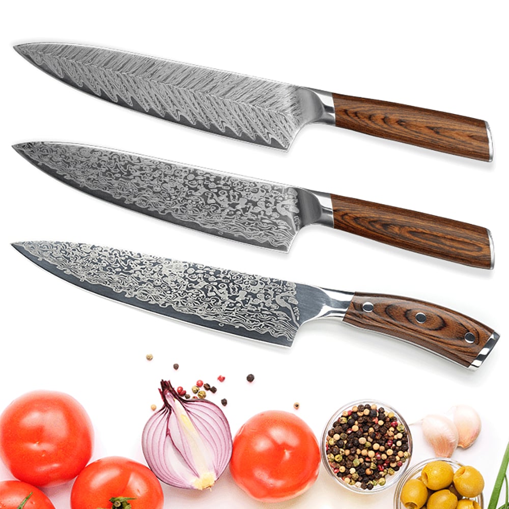 Damascus 8-inch Chef's Knife Chopping Knife Carving Knife window image