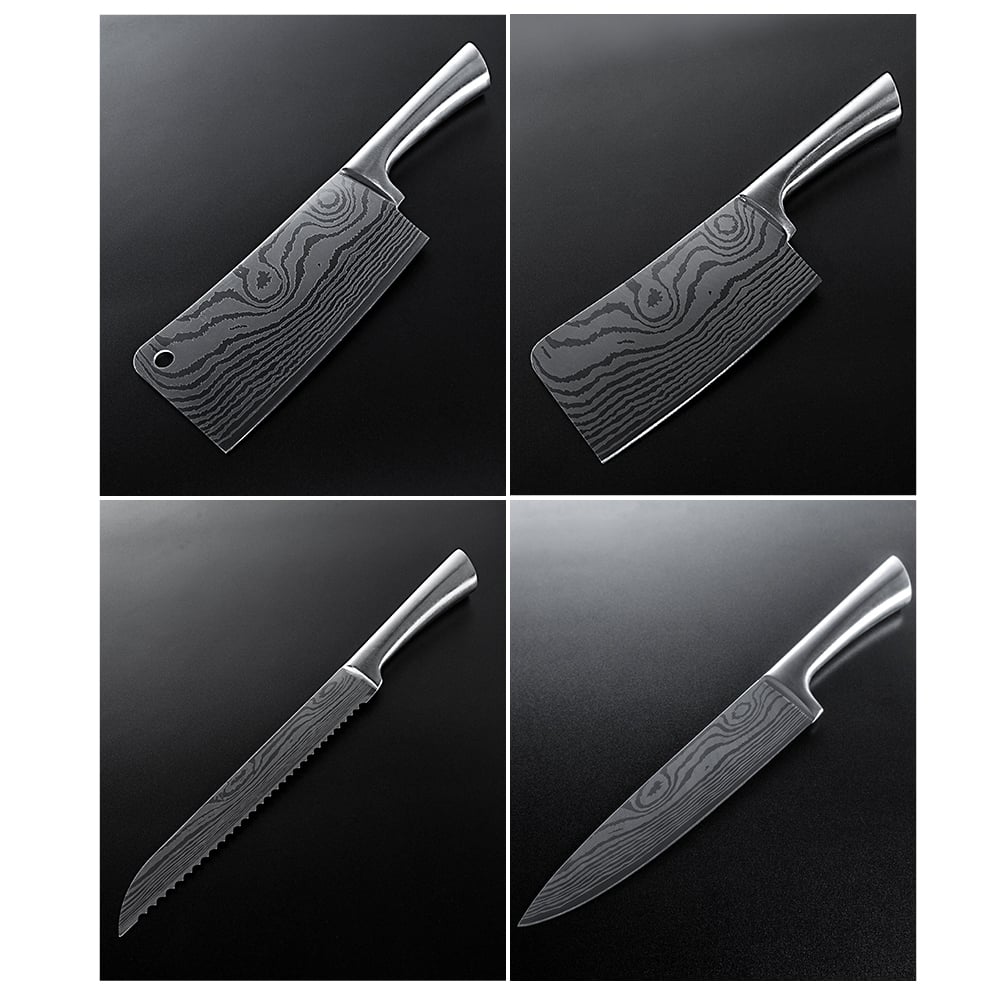 Stainless Steel 9 Piece Assorted Knife Block Set Chef's Knife Set window image