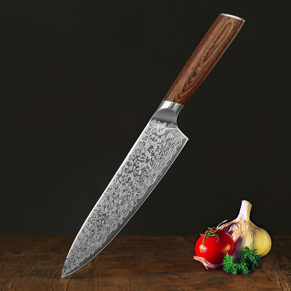 Damascus 8-inch Chef's Knife Chopping Knife Carving Knife window image