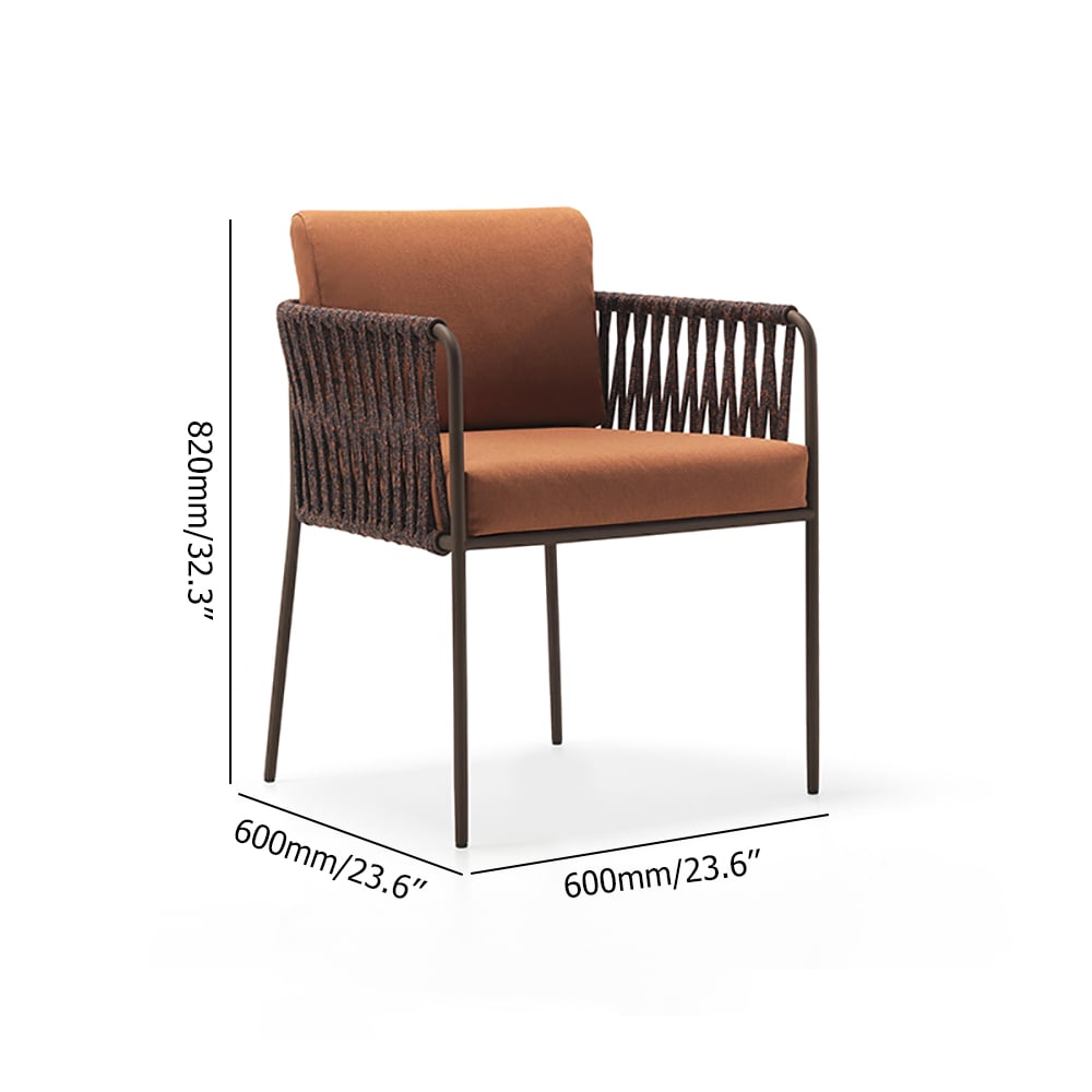 7-Pieces Outdoor Dining Set with Glass Top Table and Rope Woven Chairs window image