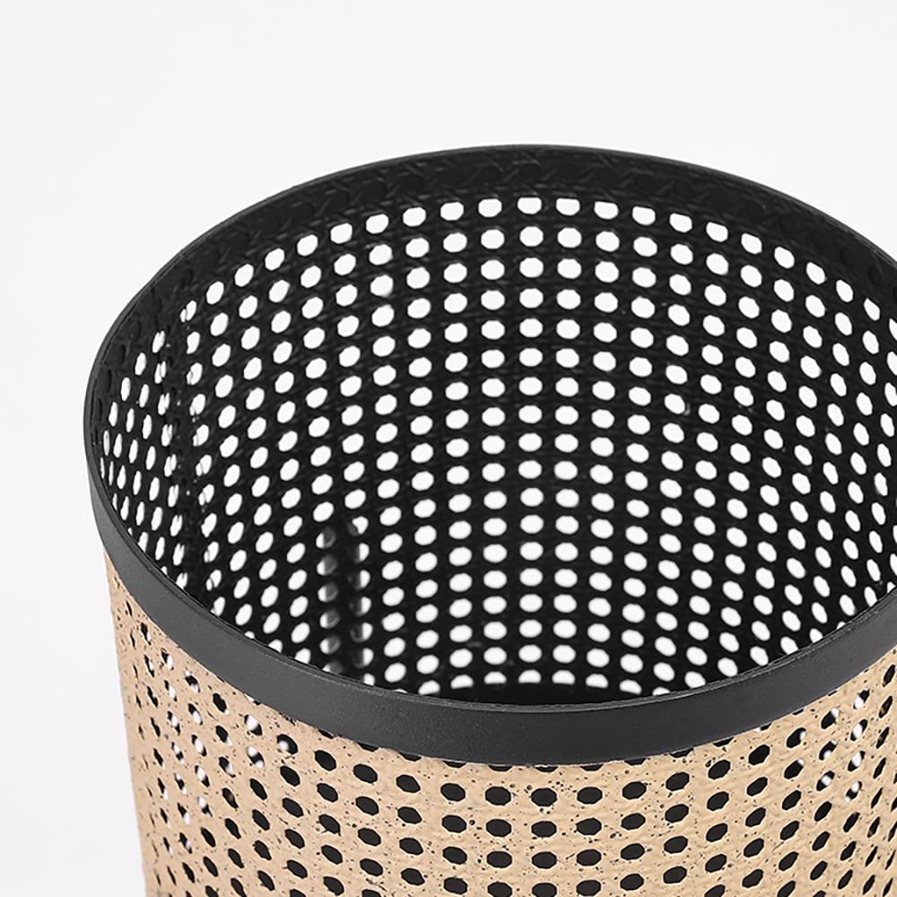 Rustic Rattan Plant Stand Indoors Removable Flower Holder Set of 4 window image