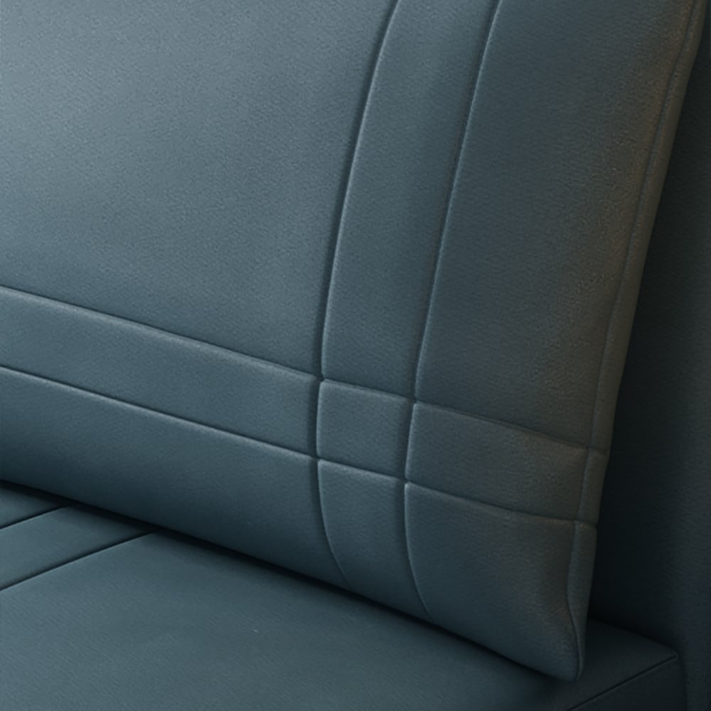 860mm Modern Full Sleeper Sofa Leath-Aire Armless Sofa Bed in Blue window image