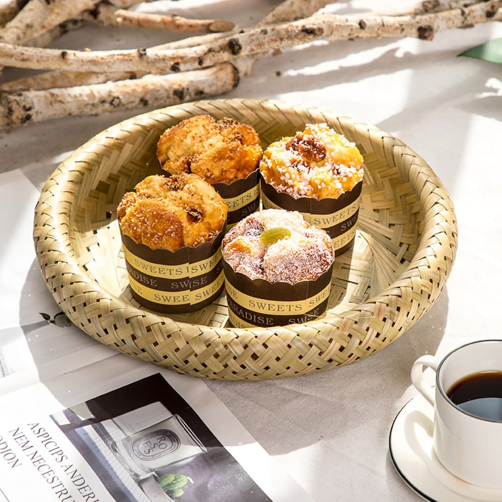 Rustic Modern Straw-Plaited Desk Organizer in Bamboo window image