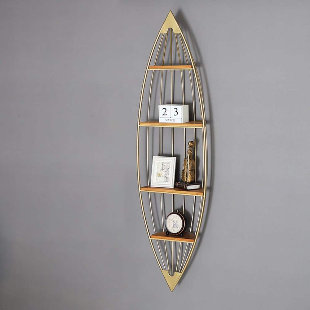 Modern 4-Tier Floating Shelves Decor Wall Storage Shelf window image