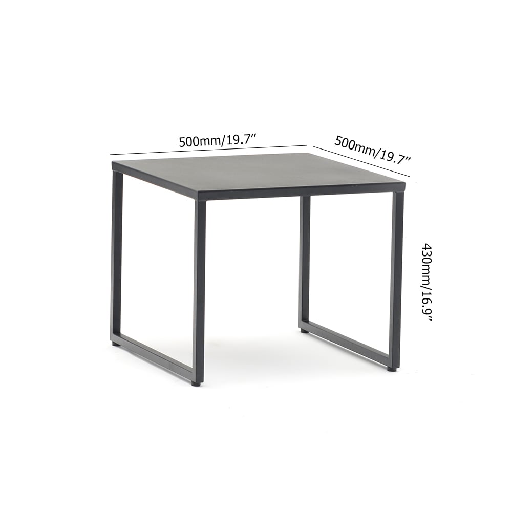 5-Pieces Polyester Outdoor Conversation Set with Aluminum Frame and Group Tables window image