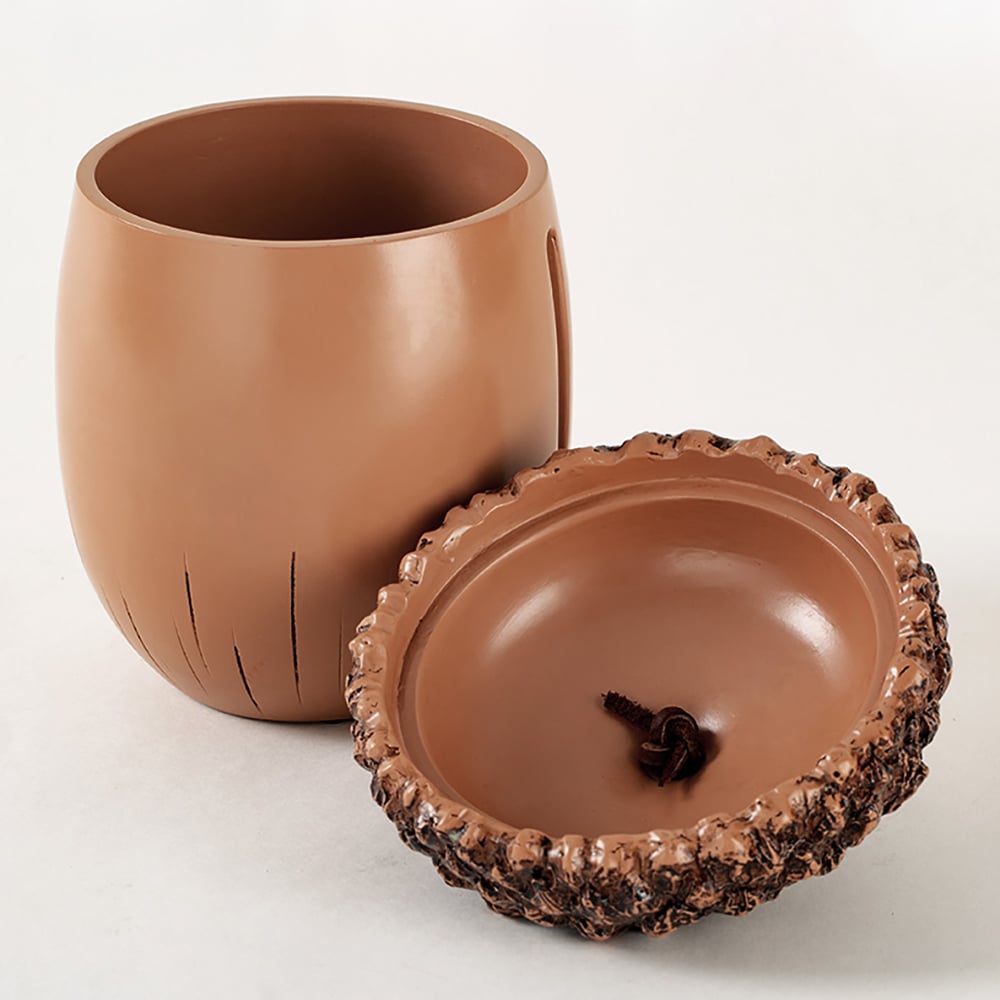 Farmhouse Decor Acorn Tissue Box Desk Paper Organizer window image