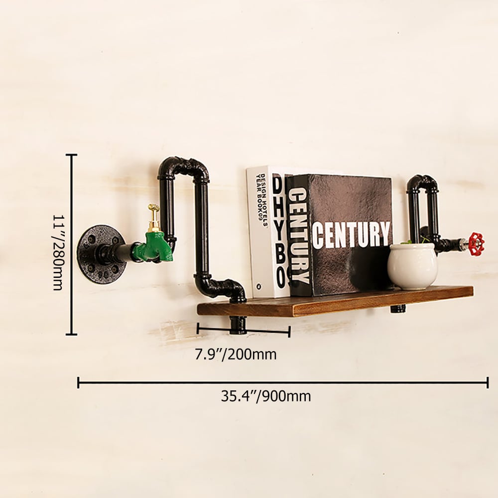 Industrial Pipe Wall-Mounted Shleving window image