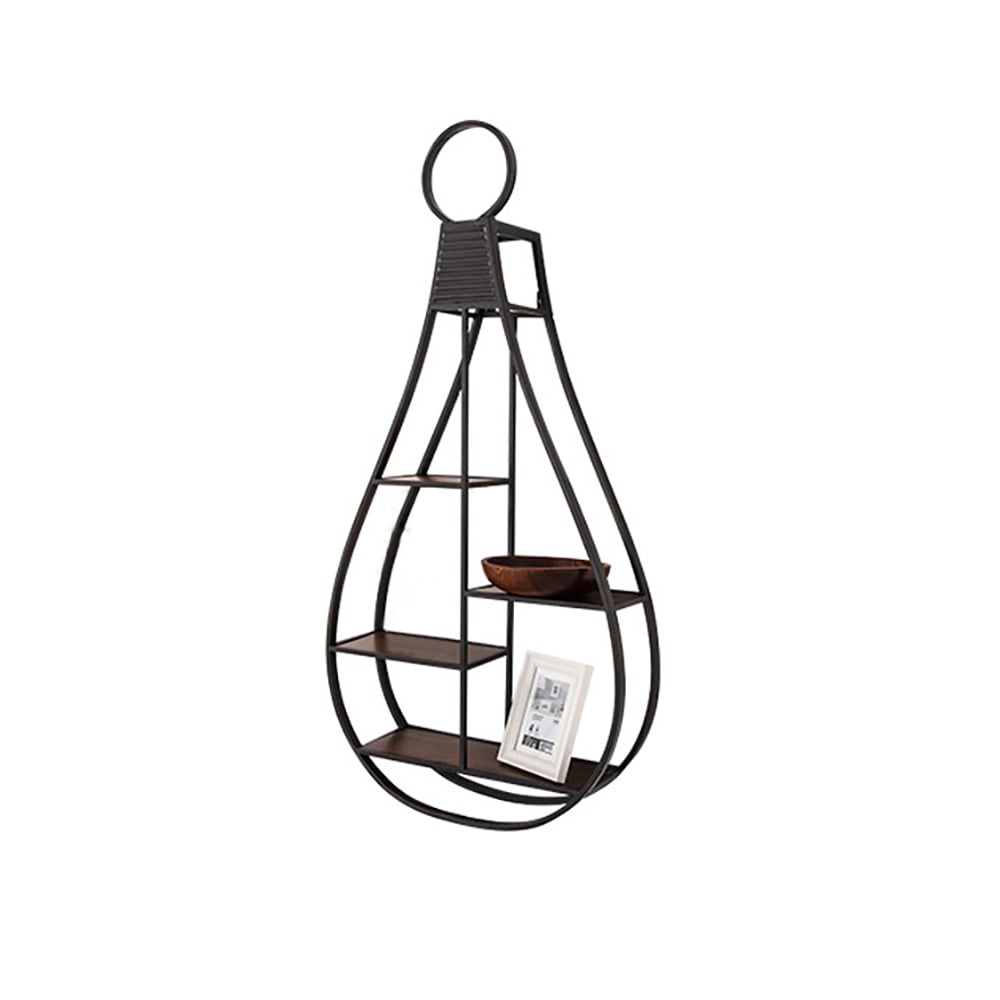 Metal Floating Shelves Chinese Style Pipa-Shaped Shelf window image