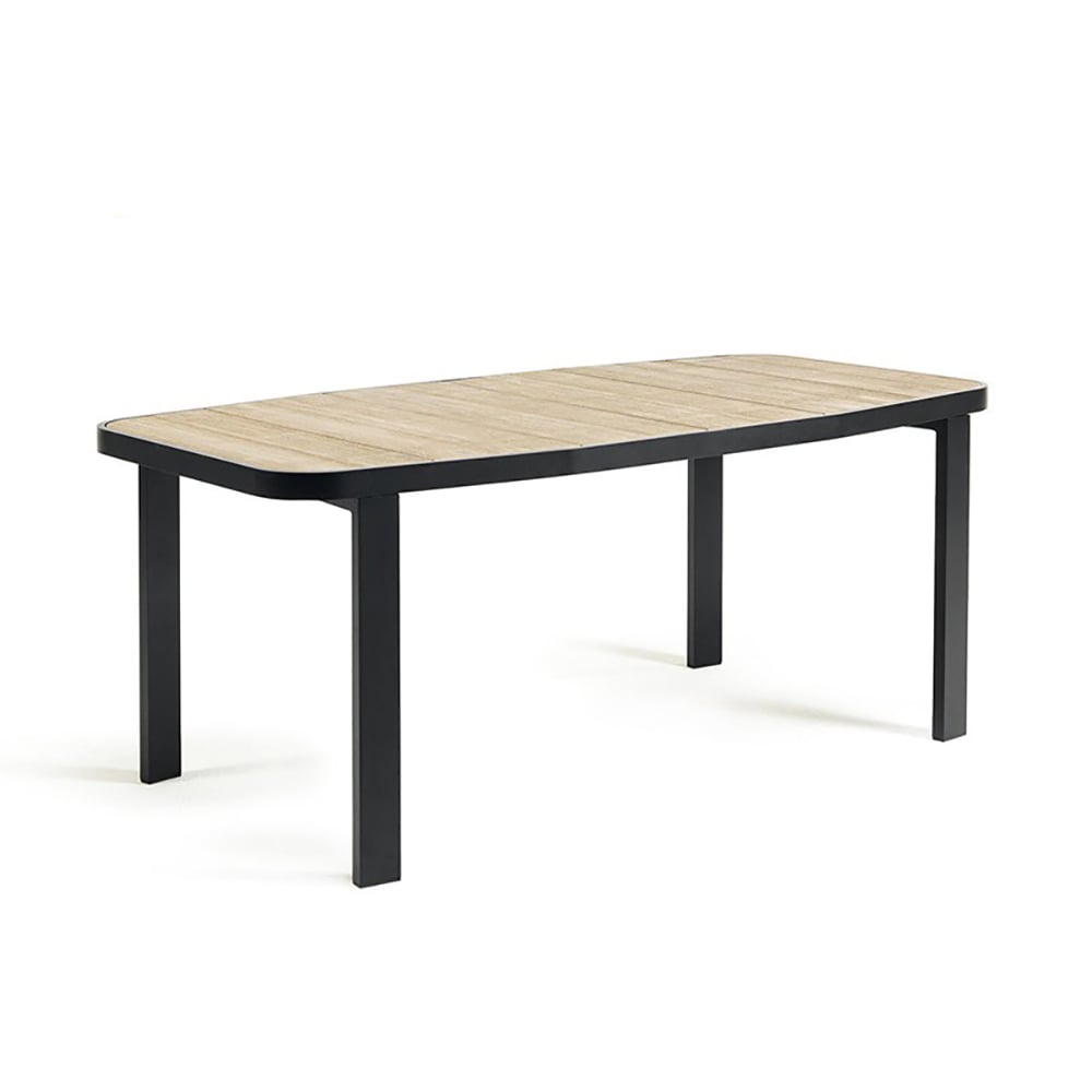 7-Pieces Outdoor Dining Set with Teak Wood Table and Armchairs Patio Dining Set window image