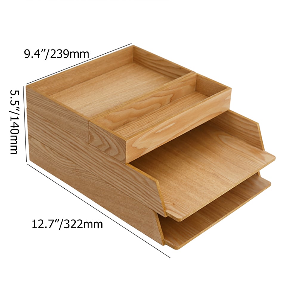 Verstelbare papieren bureau-organizer met stapelbare Ditty-boxen Vensterafbeelding