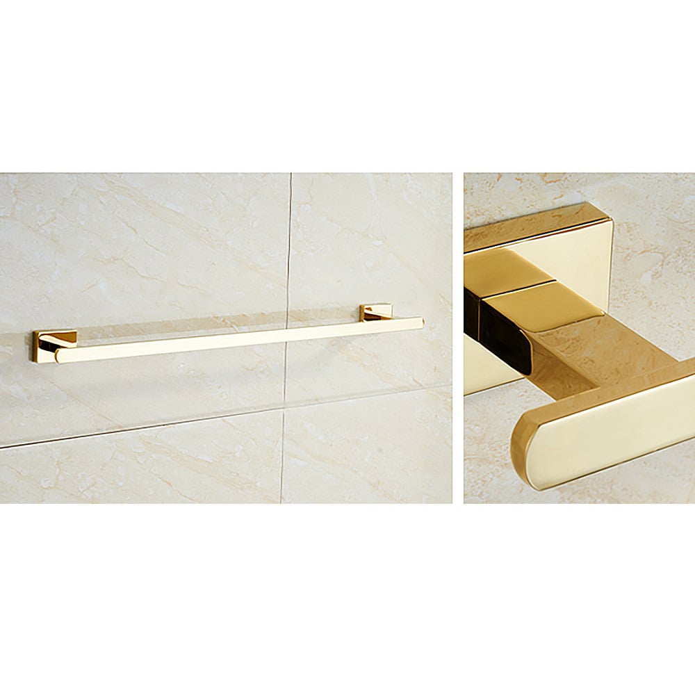 1-Bar Bathroom Golden Towel Rail Wall Mounted Towel Rail in Copper window image