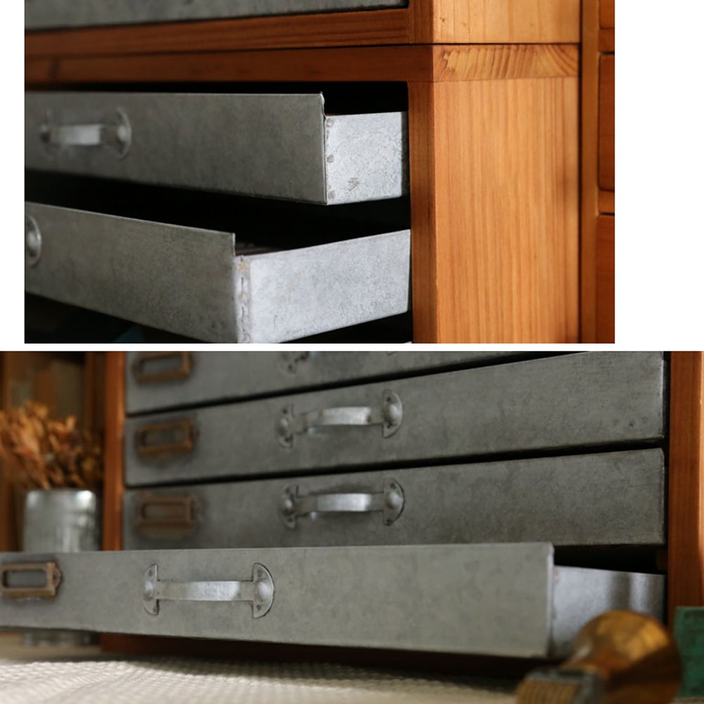 Vintage Desktop Organizer File Storage Box with 4 Drawers window image