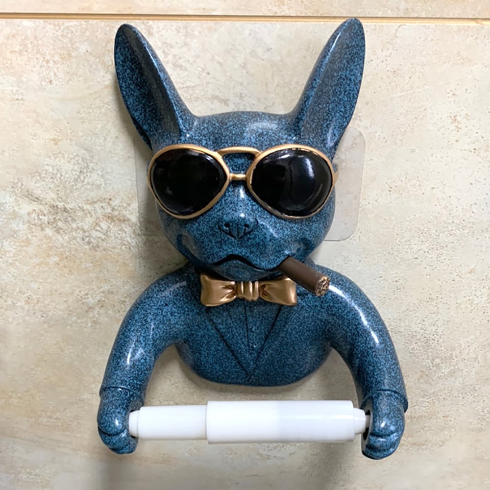 Modern Dog Sculpture Tissue Holder window image