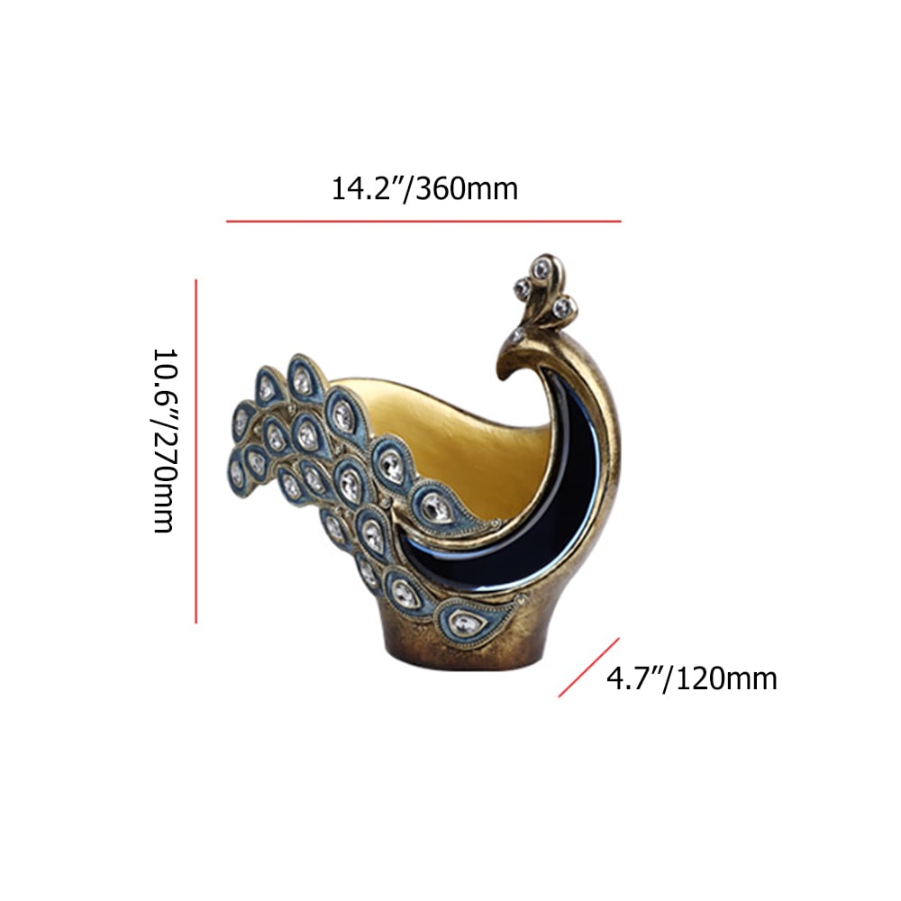 Decor Resin Peacock Wine Rack Desktop Wine Bottle Holder window image