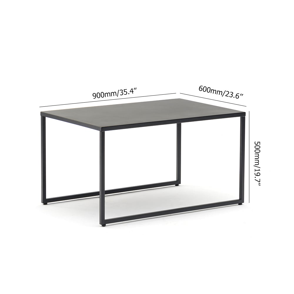 5-Pieces Polyester Outdoor Conversation Set with Aluminum Frame and Group Tables window image