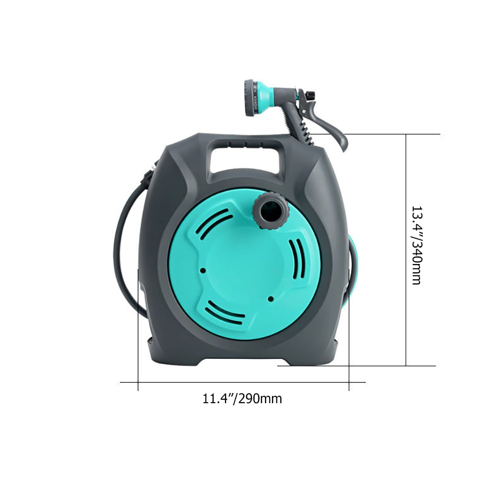 Jaune Portable Dévidoir de tuyau Mini Pulvérisateur de jardin Pistolet d'arrosage avec 7 réglages mode image de fenêtre