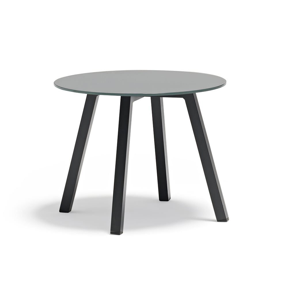 3-Pieces Aluminum Outdoor Bistro Set with Rotating Armchair and Round End Table window image