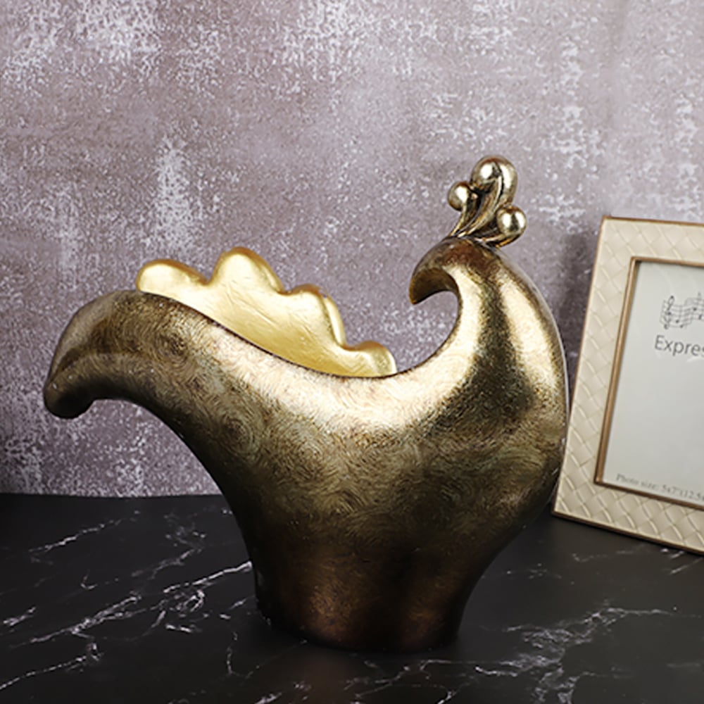 Decor Resin Peacock Wine Rack Desktop Wine Bottle Holder window image