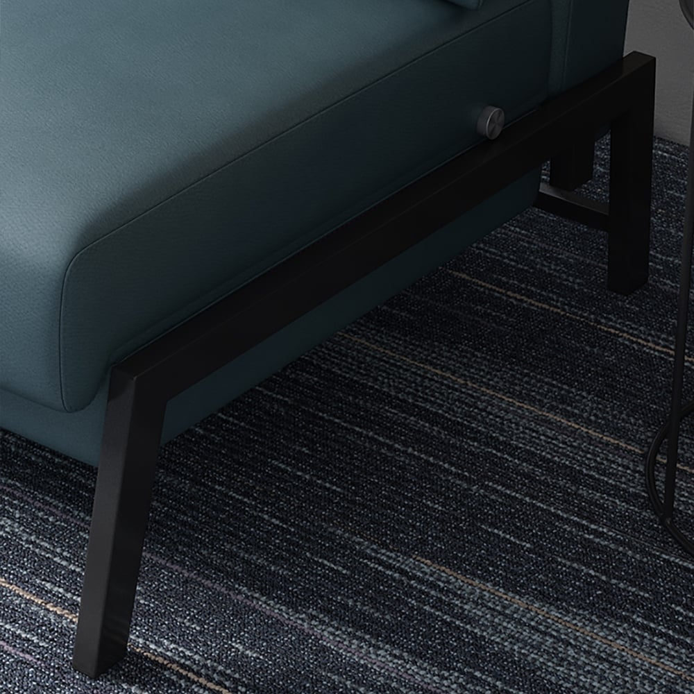 860mm Modern Full Sleeper Sofa Leath-Aire Armless Sofa Bed in Blue window image