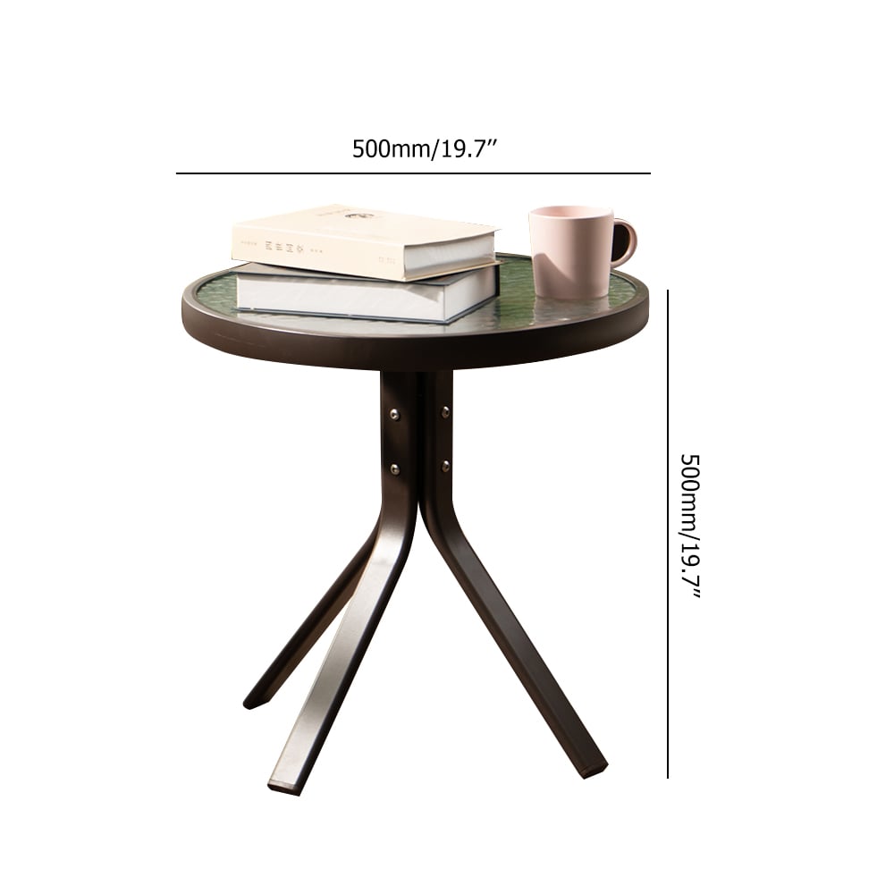 3-Pieces Outdoor Chaise Lounge Set with 2 Reclining Chair and Round Side Table window image