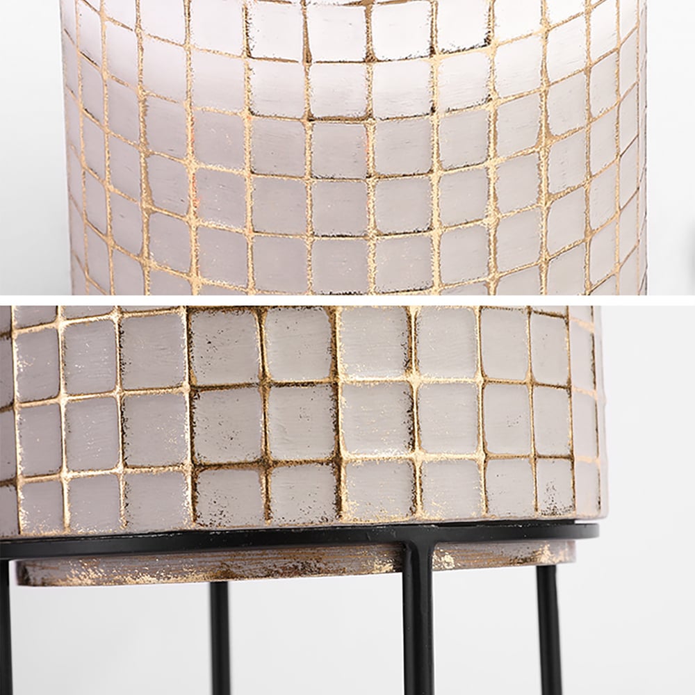 Supporto per fiori in metallo rimovibile retrò in 4 pezzi Immagine della finestra