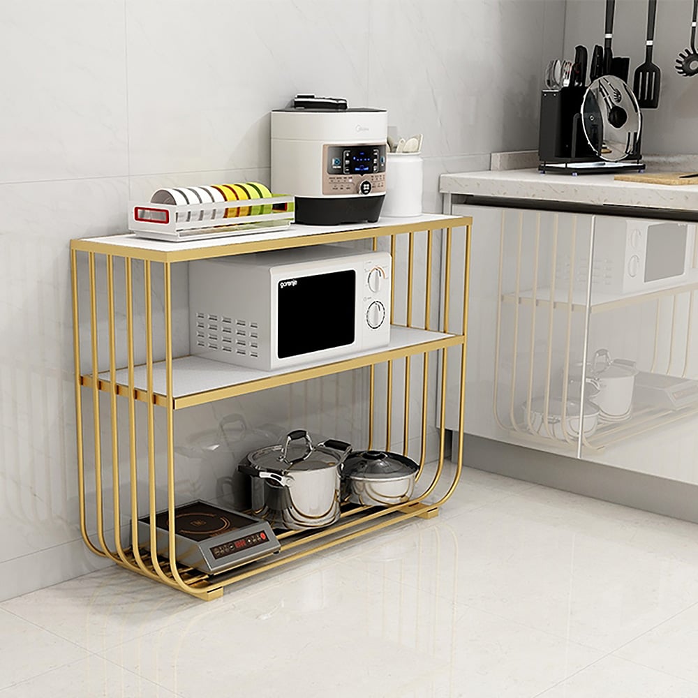 3-Tier Nordic Kitchen Shelves Multi-Use Storage Shelf for Indoors window image