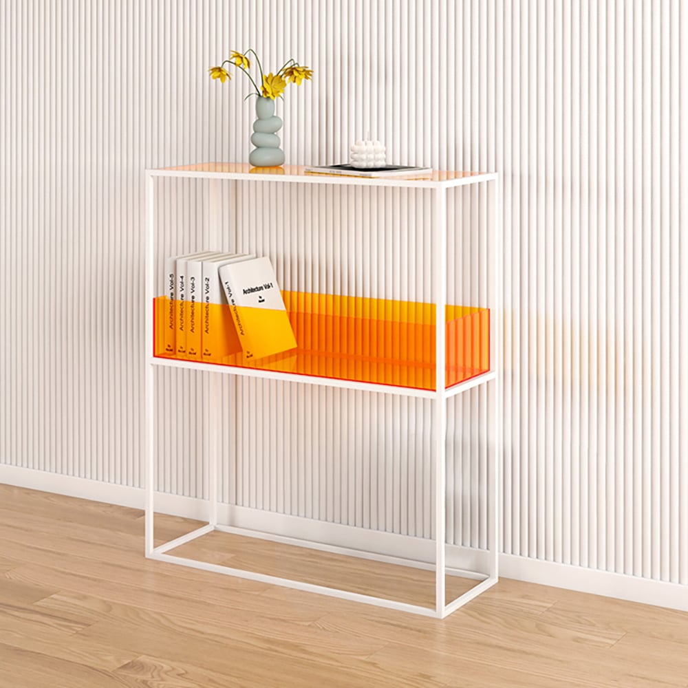 2-Tier Modern Simple Shelves Standing Storage Shelf window image