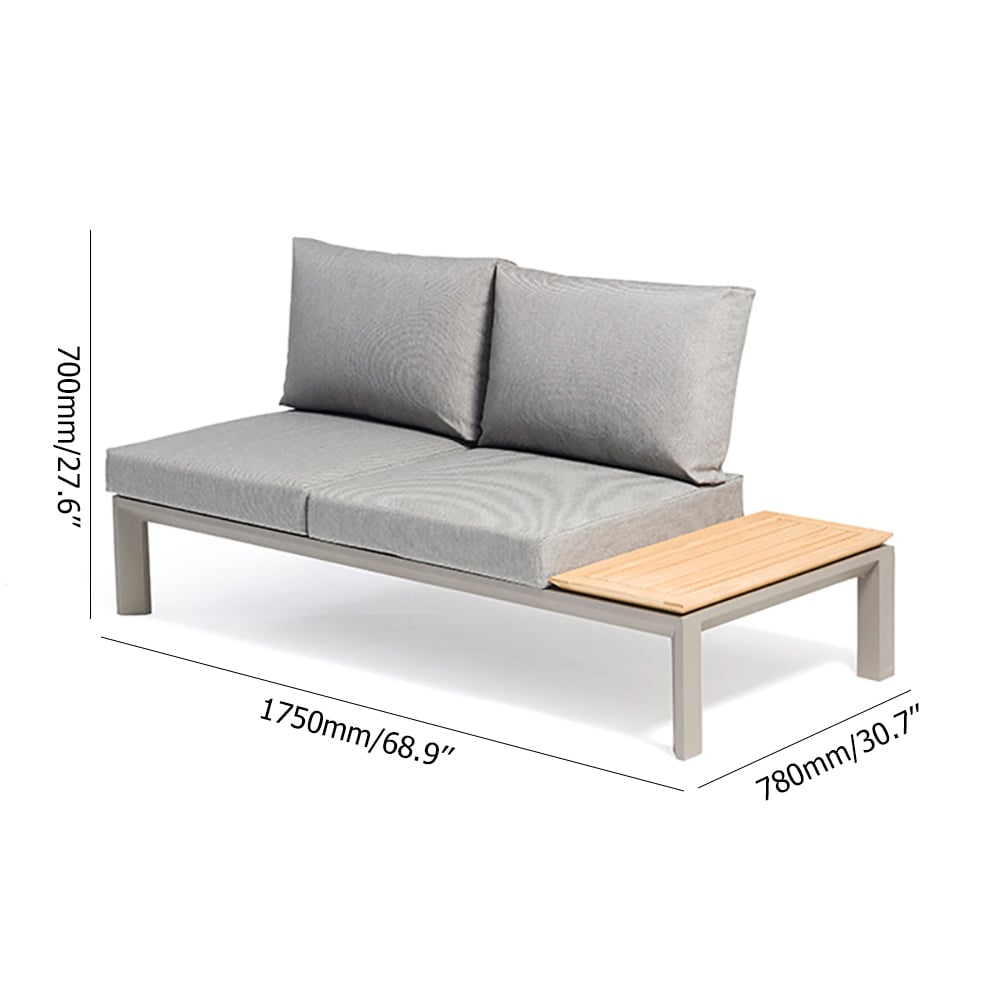 4-Pieces Outdoor Sectional Set with Build-in Side Table and Coffee Table window image