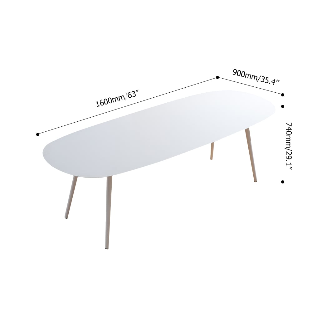 7-Pieces Outdoor Dining Set with White Aluminium Table and Blue Rattan Woven Armchair window image