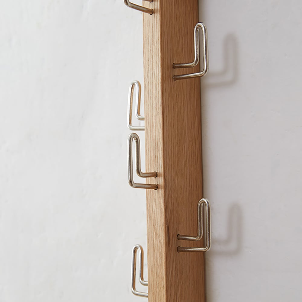 Rustic Wall-Mounted Coat Rack Coat Hook in Natural 10 Hook window image