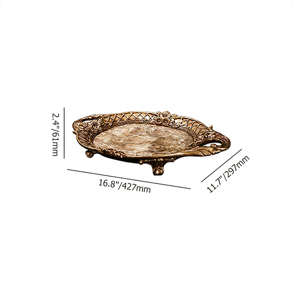 Medieval Tray Desk Organizer with Handle in Resin window image