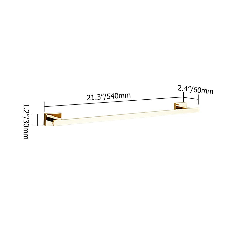 1-Bar Bathroom Golden Towel Rail Wall Mounted Towel Rail in Copper window image