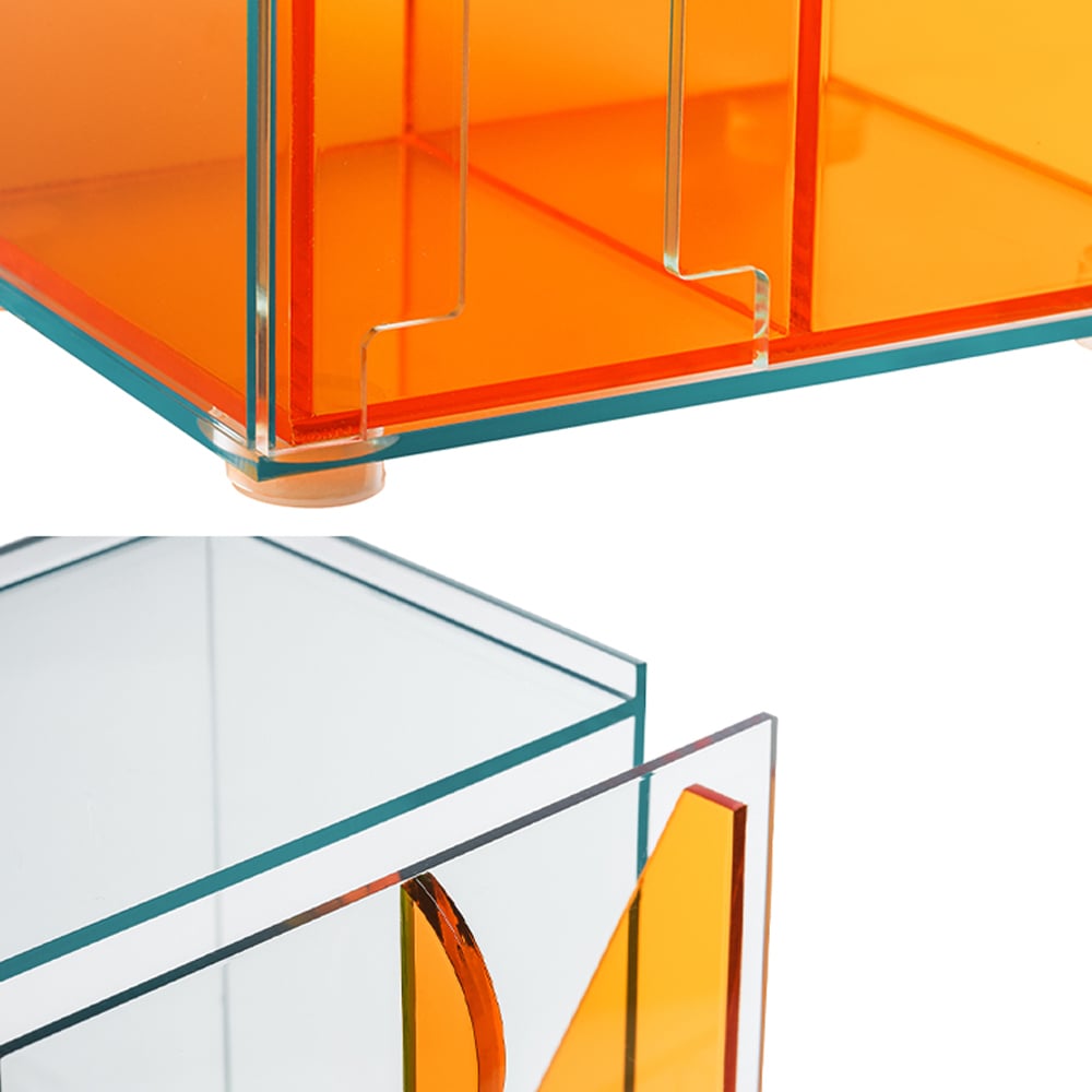 Acrylic Space-Saving Lipstick Holder with Lid Dustproof Lipgloss Home window image