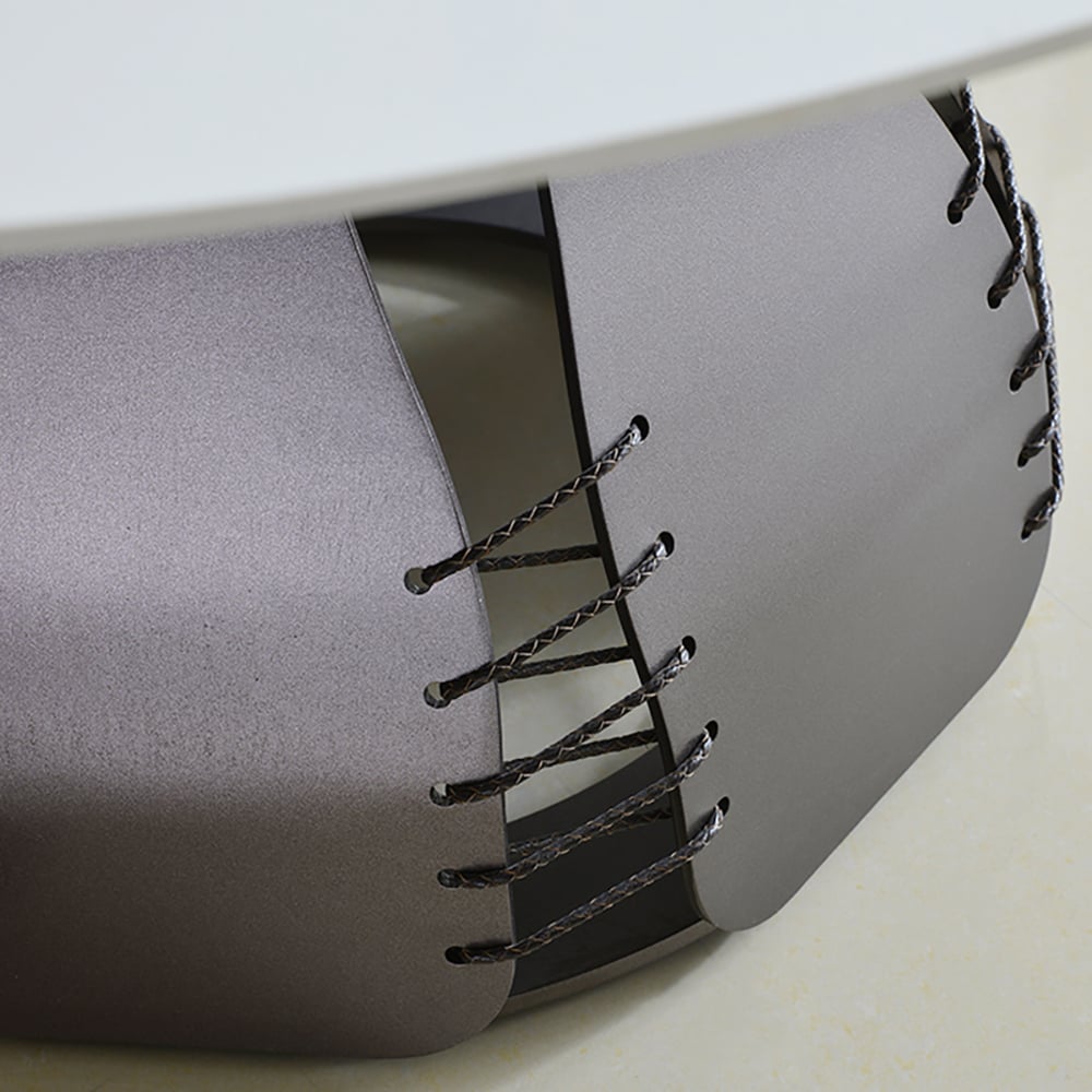 70.9" Dining Table with Sintered Stone Top & Stainless Steel Base White Rectangle window image