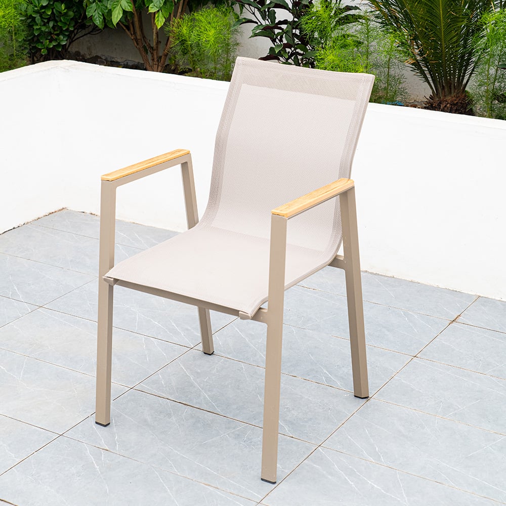 7-Pieces Outdoor Dining Set with Extendable Table and 6 Side Chairs window image