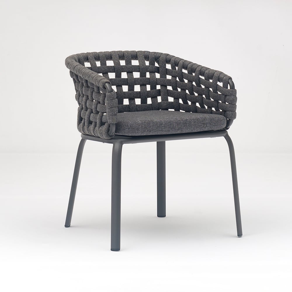 7-Pieces Outdoor Dining Set with Rope Woven Chairs and Glass-top Table window image