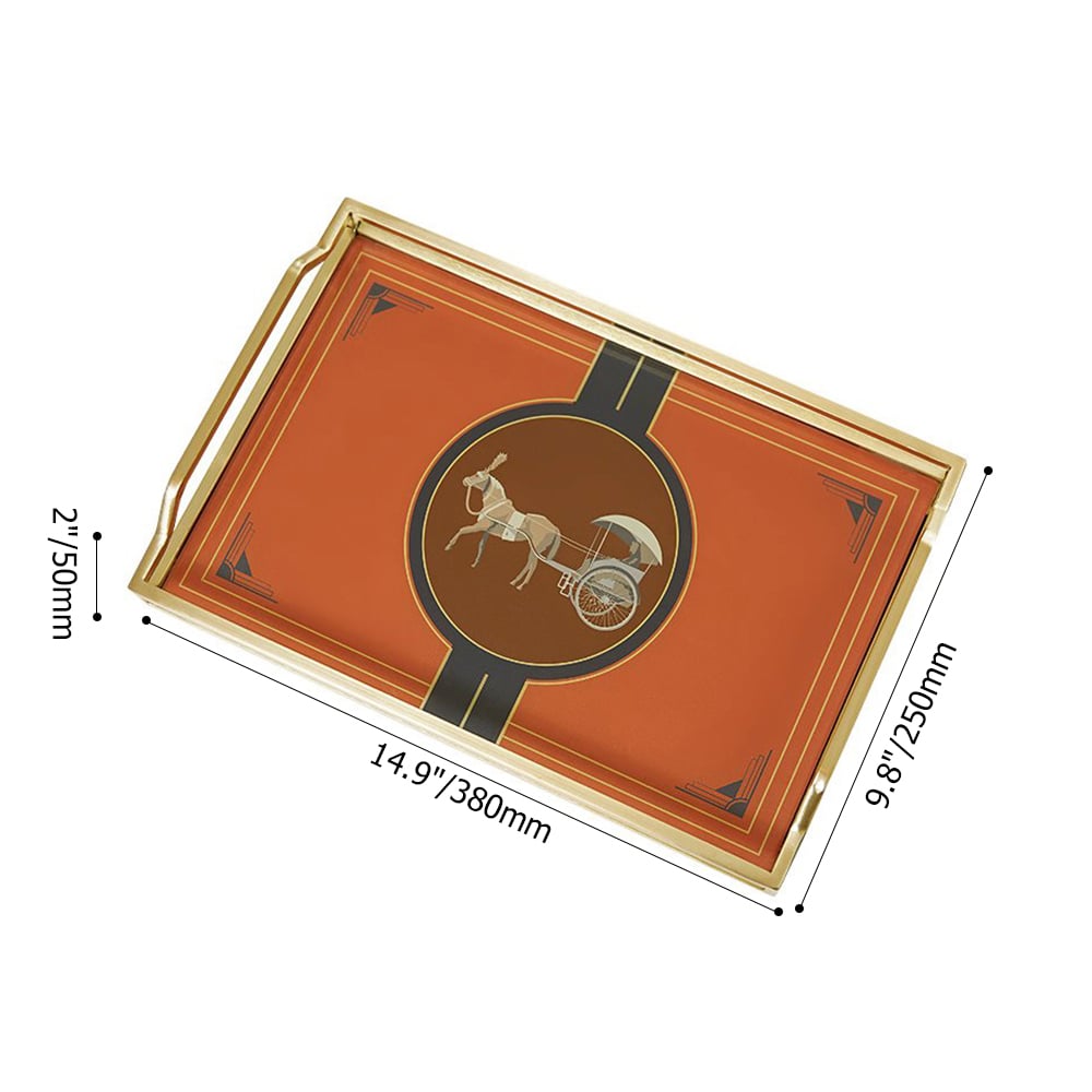 Modern Tray Desk Organizer for Entryway in Metal window image