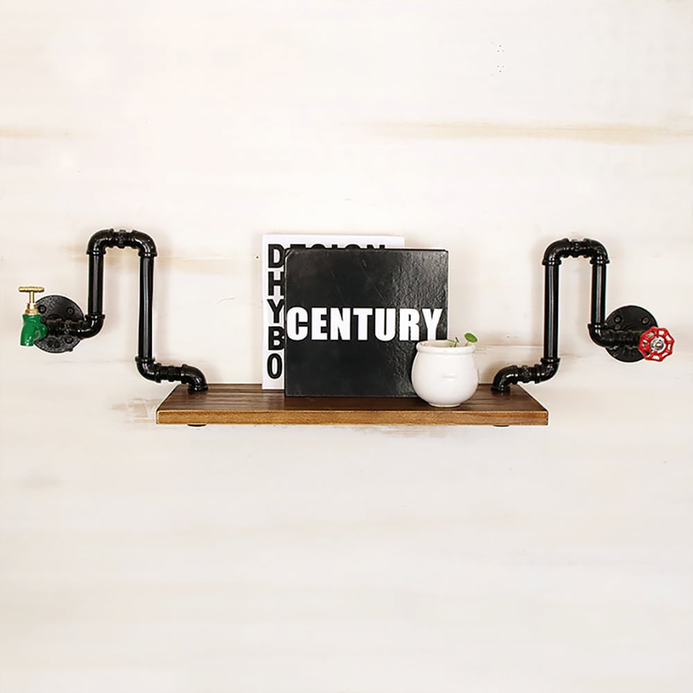 Industrial Pipe Wall-Mounted Shleving window image