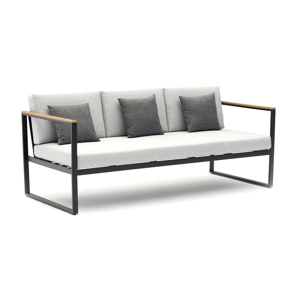 5-Pieces Polyester Outdoor Conversation Set with Aluminum Frame and Group Tables window image