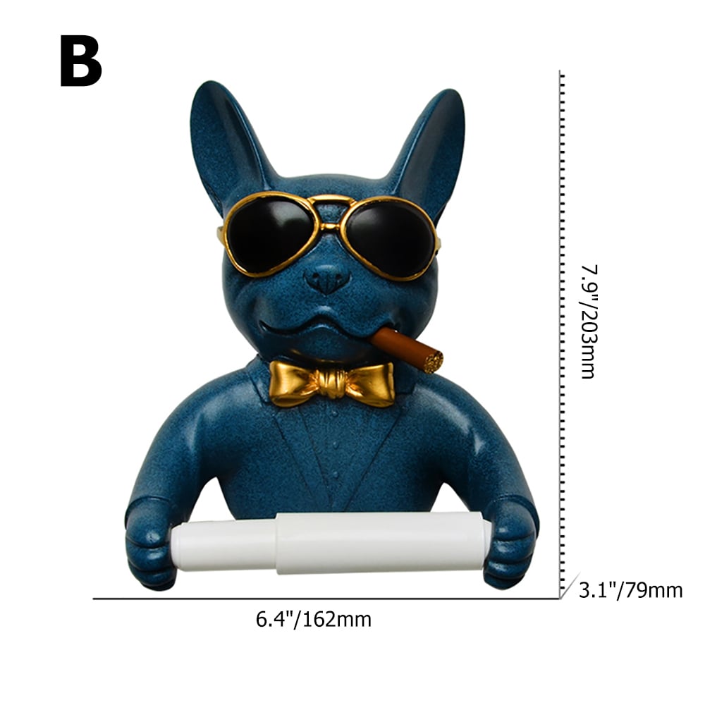 Modern Dog Sculpture Tissue Holder window image