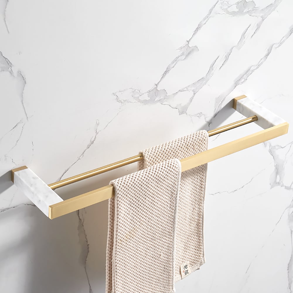 Porte-serviettes de salle de bain doré 600 mm image de fenêtre