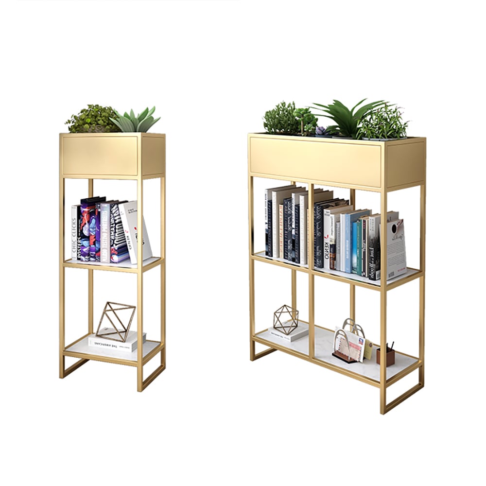 2 Tiers Modern Plant Stand Bookcase Office Display Divider